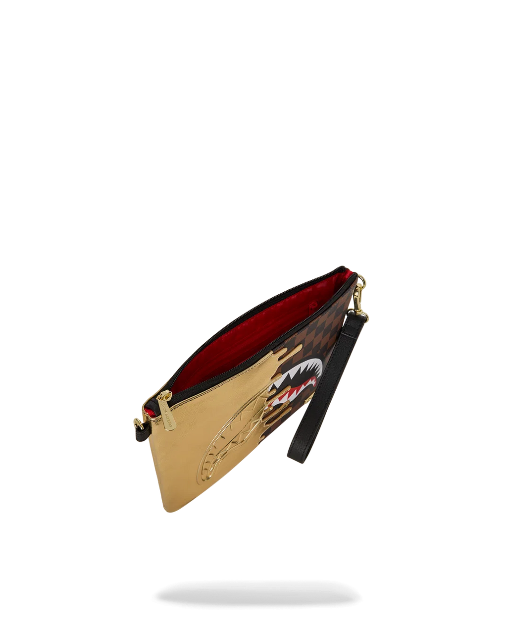 SHARKS IN PARIS GOLD DRIP CROSSOVER CLUTCH