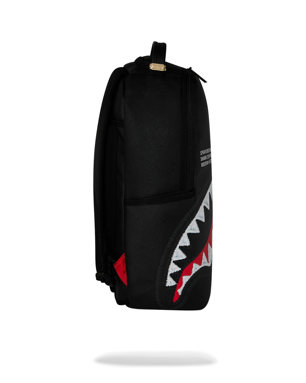 SHARK CENTRAL BLACK EMBROIDERED SHARK BACKPACK