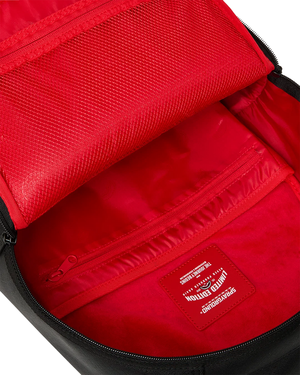 SHARK CENTRAL BLACK EMBROIDERED SHARK BACKPACK