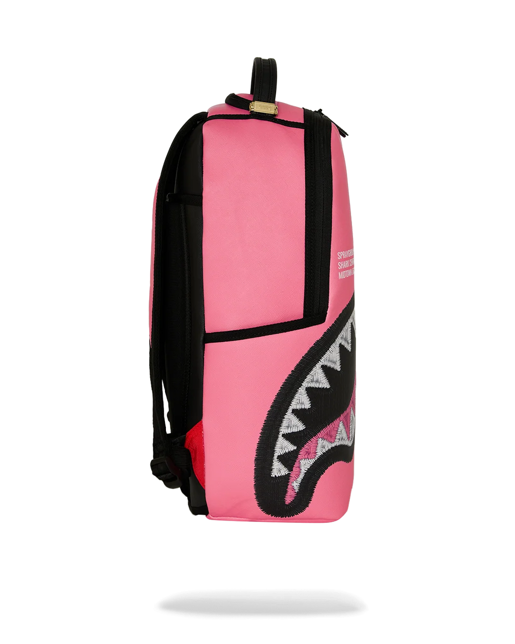 SHARK CENTRAL PINK EMBROIDERED SHARK BACKPACK