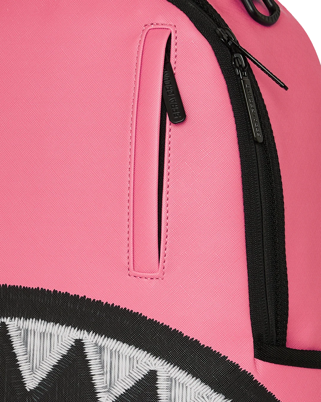 SHARK CENTRAL PINK EMBROIDERED SHARK BACKPACK