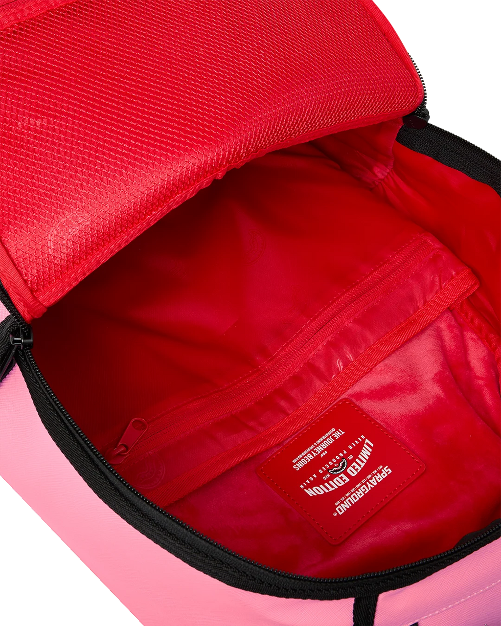 SHARK CENTRAL PINK EMBROIDERED SHARK BACKPACK