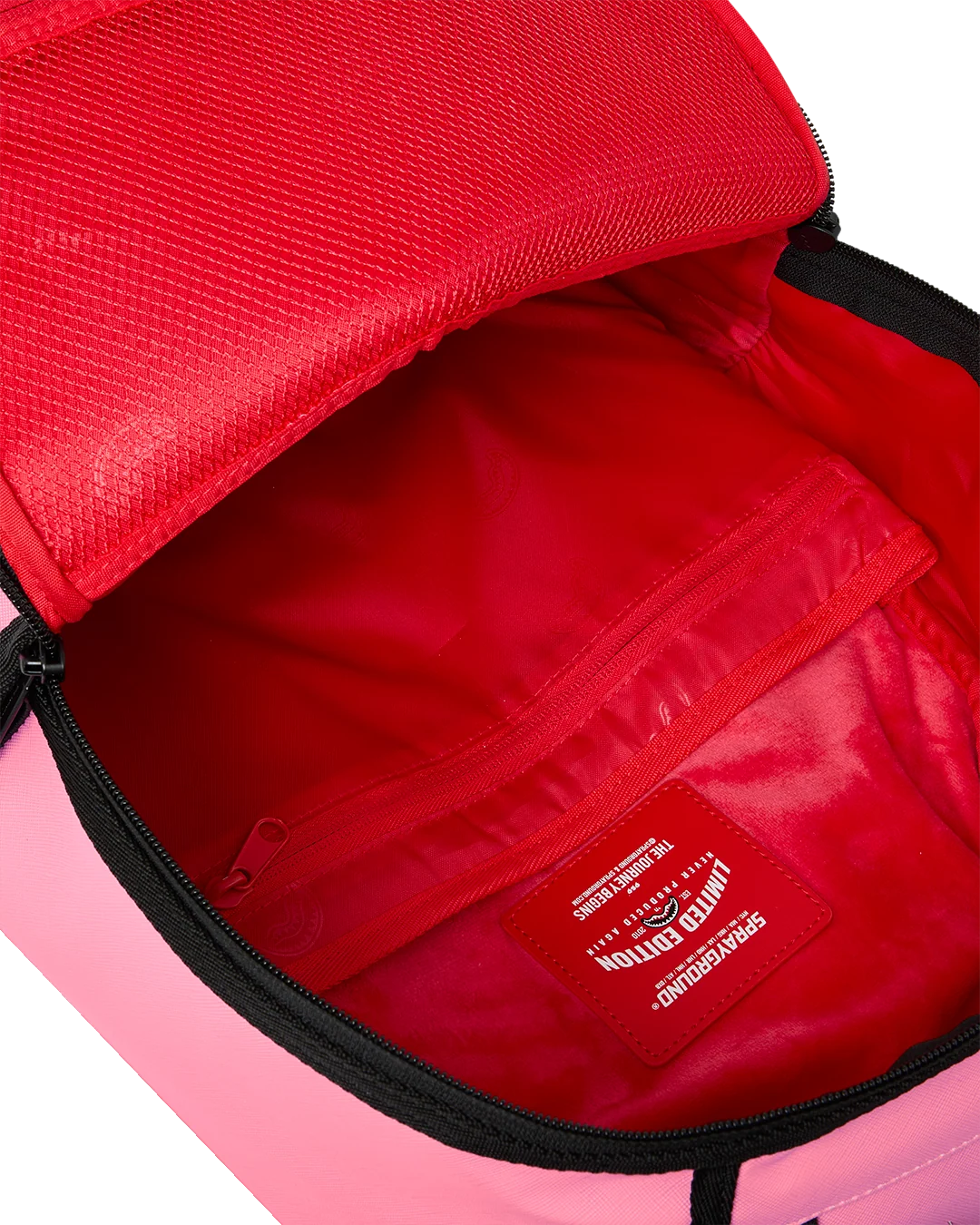 SHARK CENTRAL PINK EMBROIDERED SHARK BACKPACK