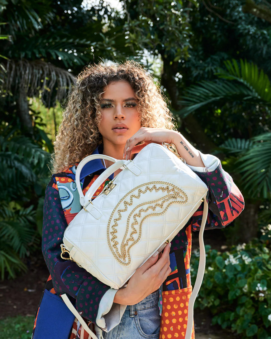 RIVIERIA WHITE GOLD MINI DUFFLE