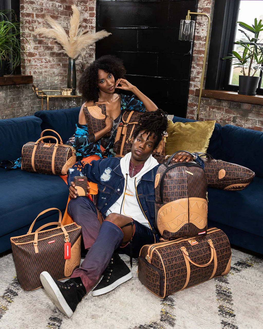 SPLIT INFINITI CHECK MINI DUFFLE