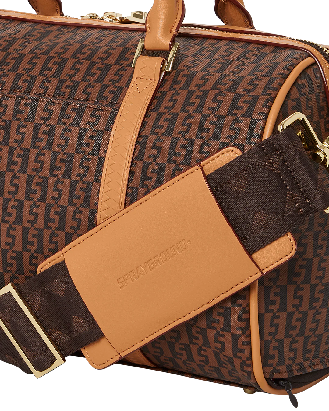 SPLIT INFINITI CHECK MINI DUFFLE