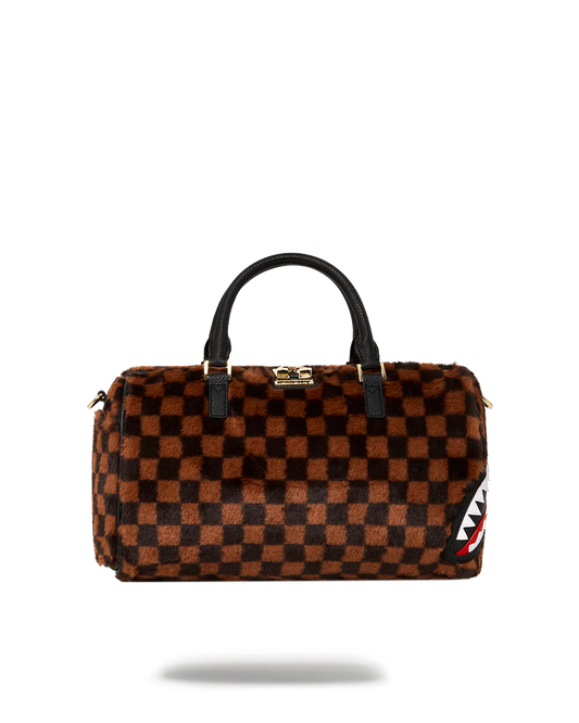 Borsa Sprayground FUR SHARKS IN PARIS MINI DUFFLE Marrone