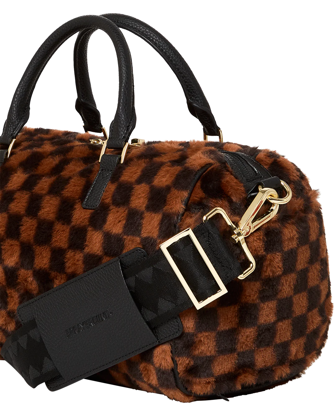 Borsa Sprayground FUR SHARKS IN PARIS MINI DUFFLE Marrone