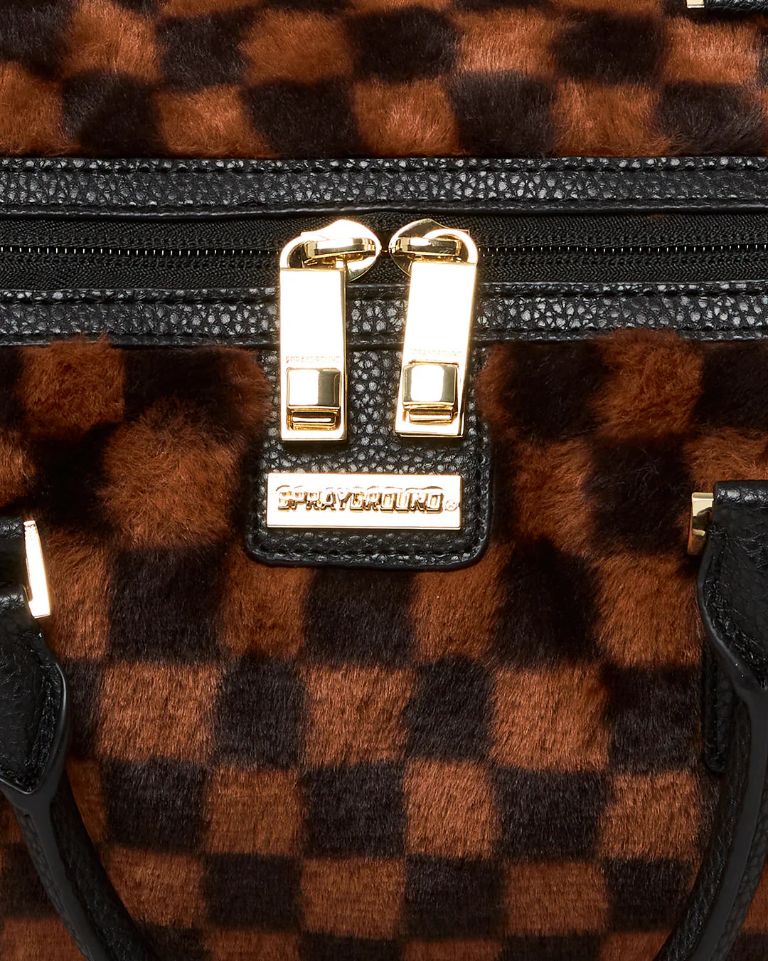 Borsa Sprayground FUR SHARKS IN PARIS MINI DUFFLE Marrone