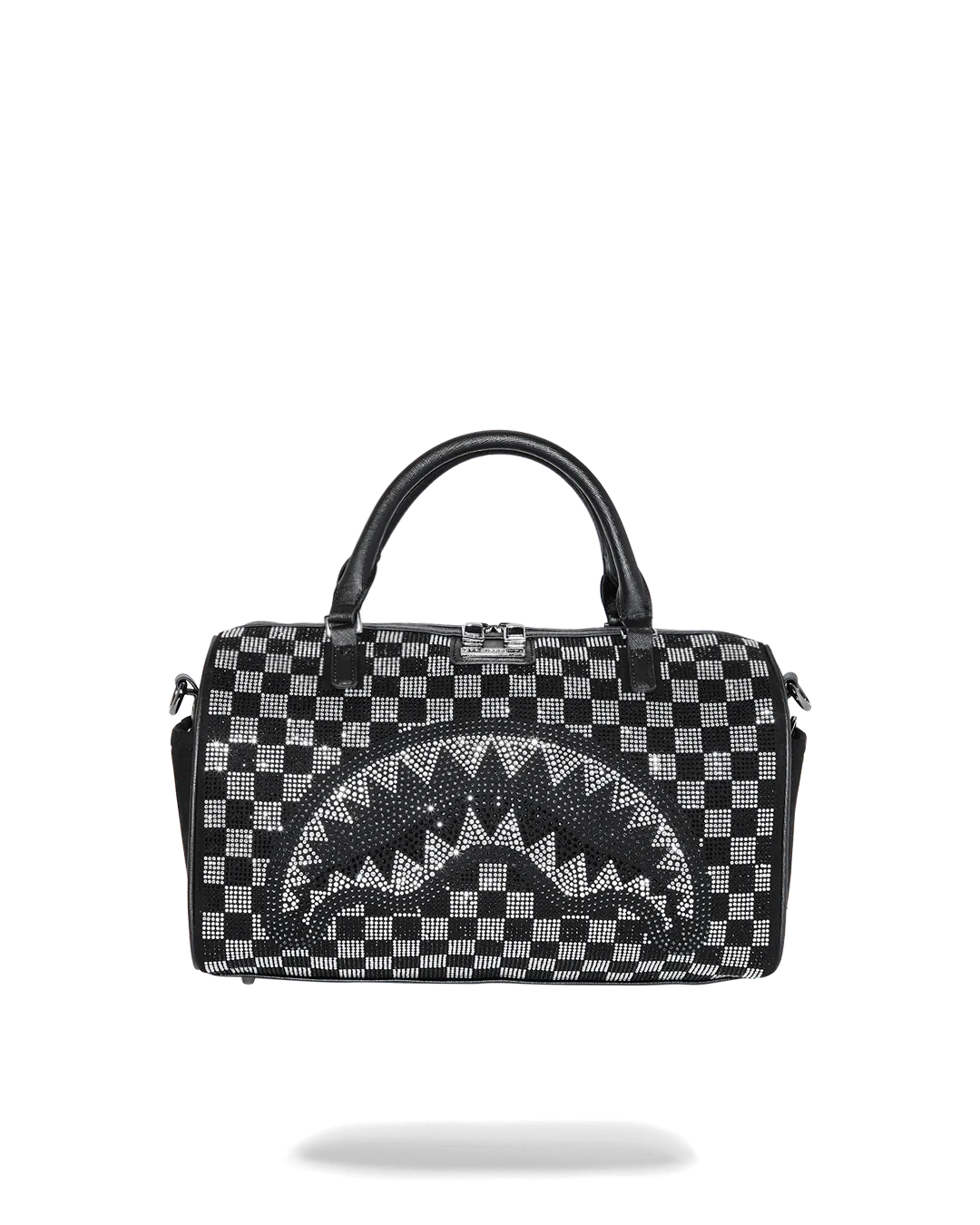 BORSA SPRAYGROUND TRINITY CHECKERED MINI DUFFLE NERO