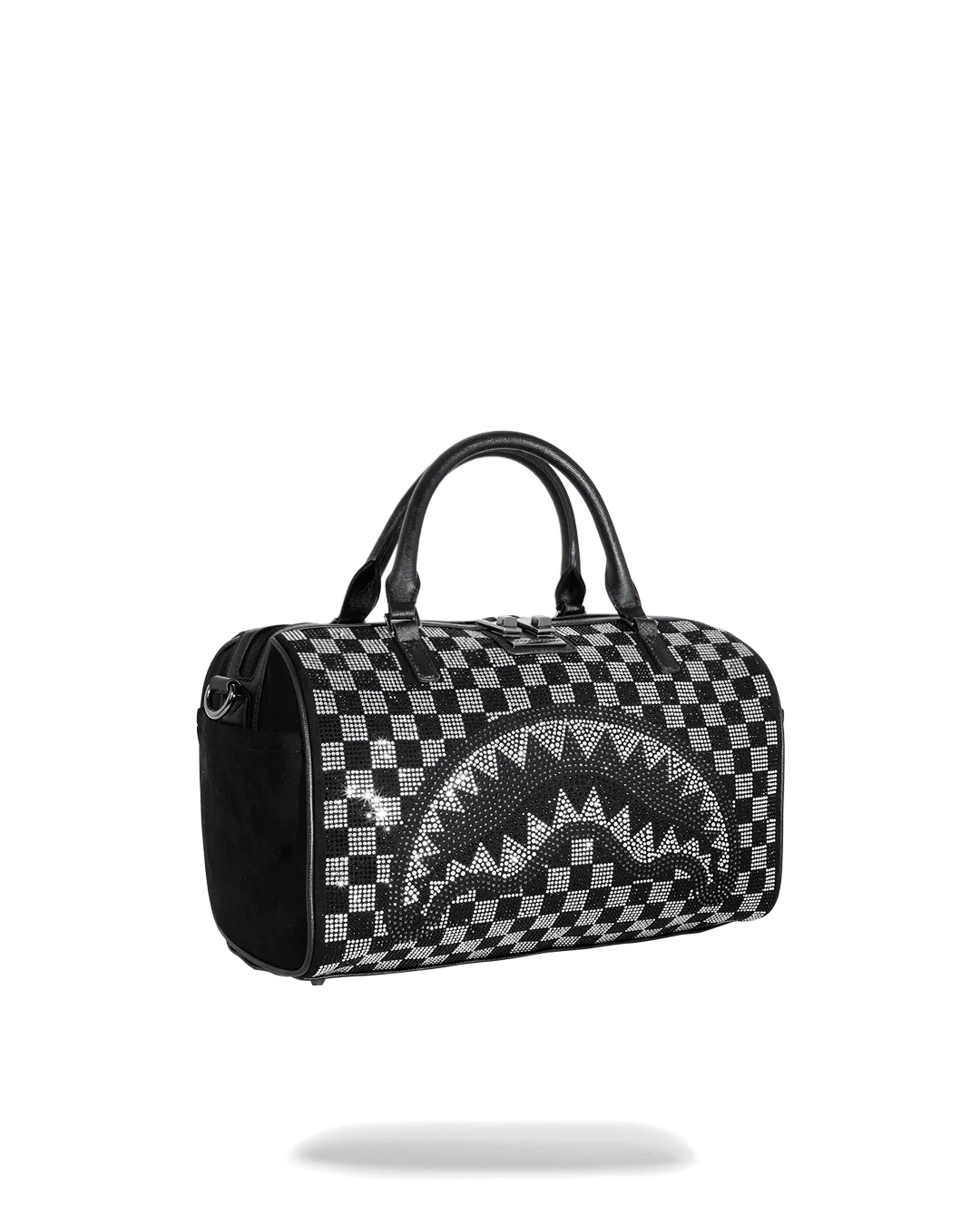 BORSA SPRAYGROUND TRINITY CHECKERED MINI DUFFLE NERO