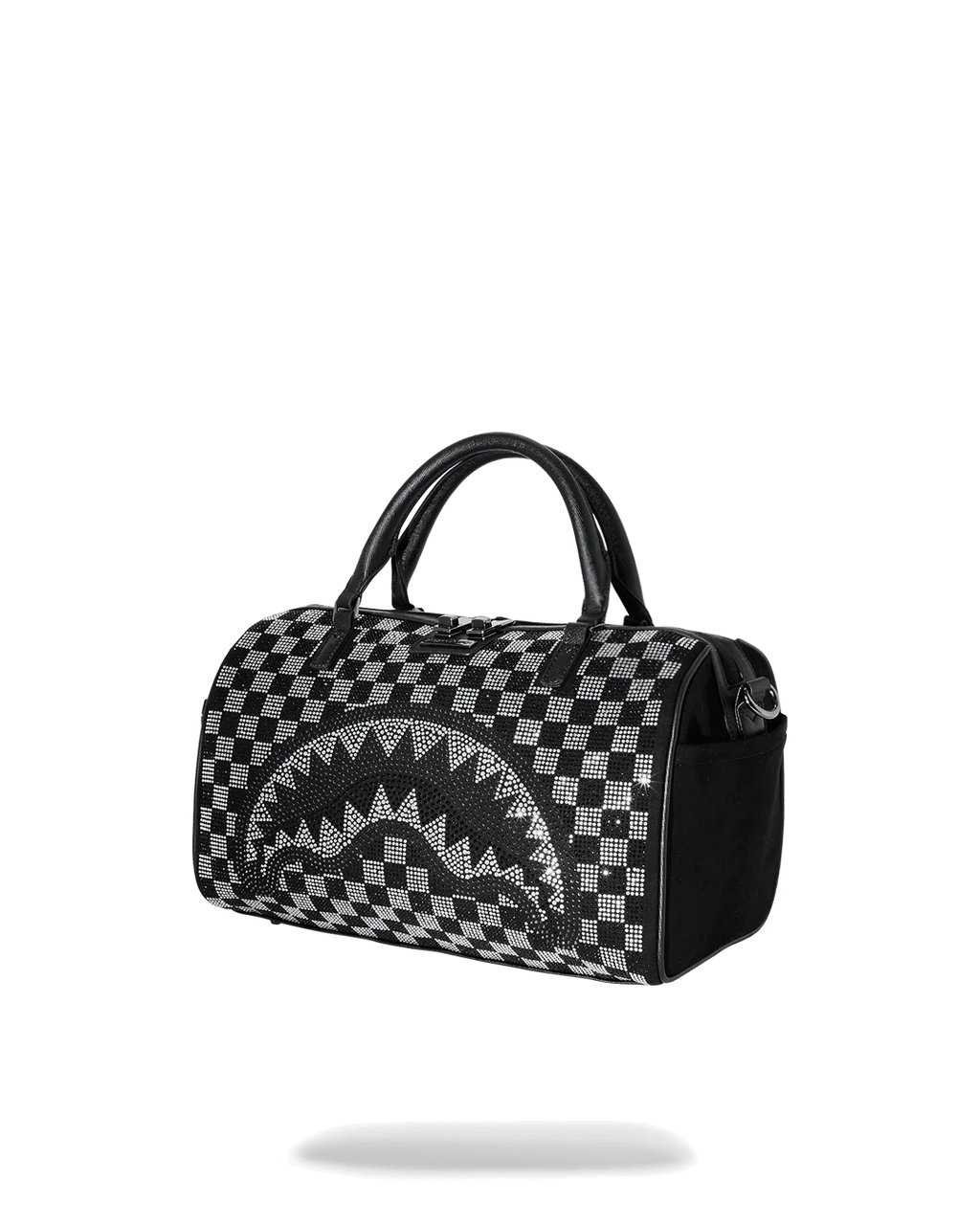 BORSA SPRAYGROUND TRINITY CHECKERED MINI DUFFLE NERO