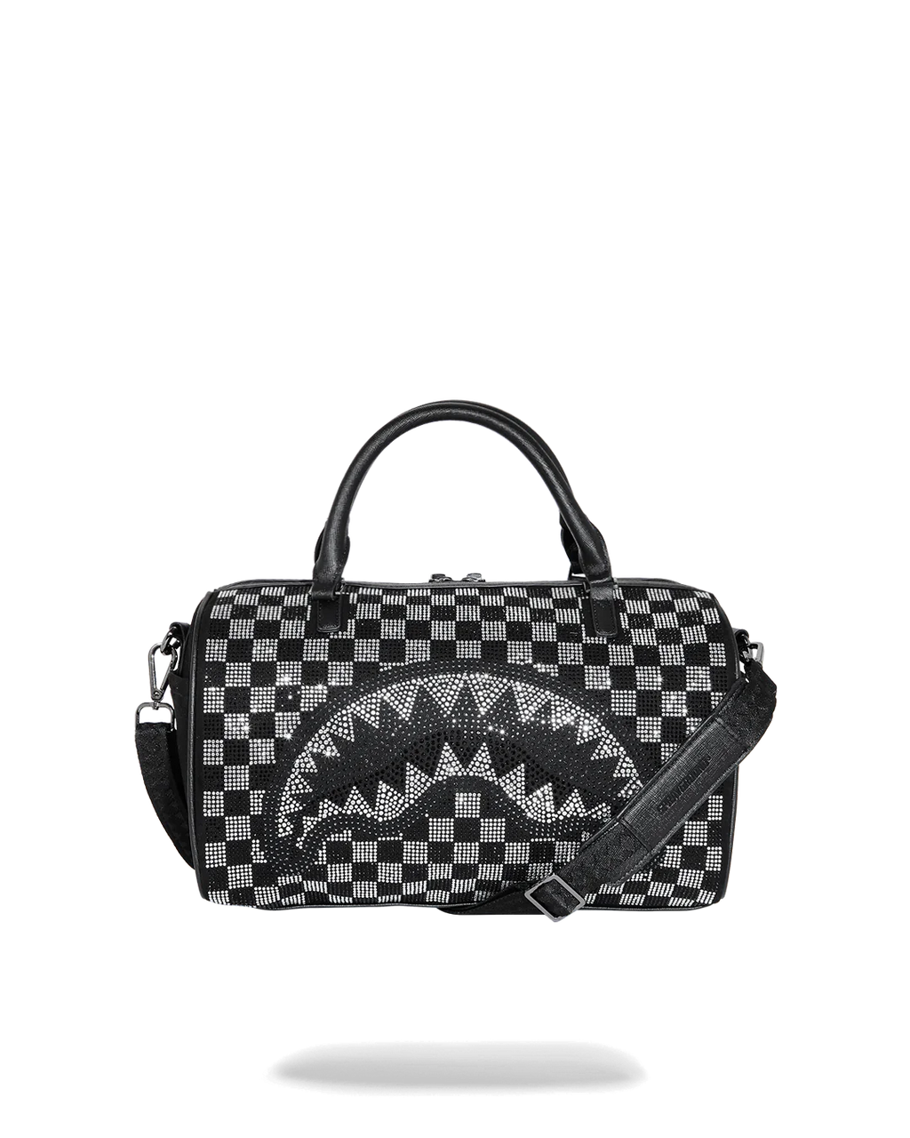 BORSA SPRAYGROUND TRINITY CHECKERED MINI DUFFLE NERO
