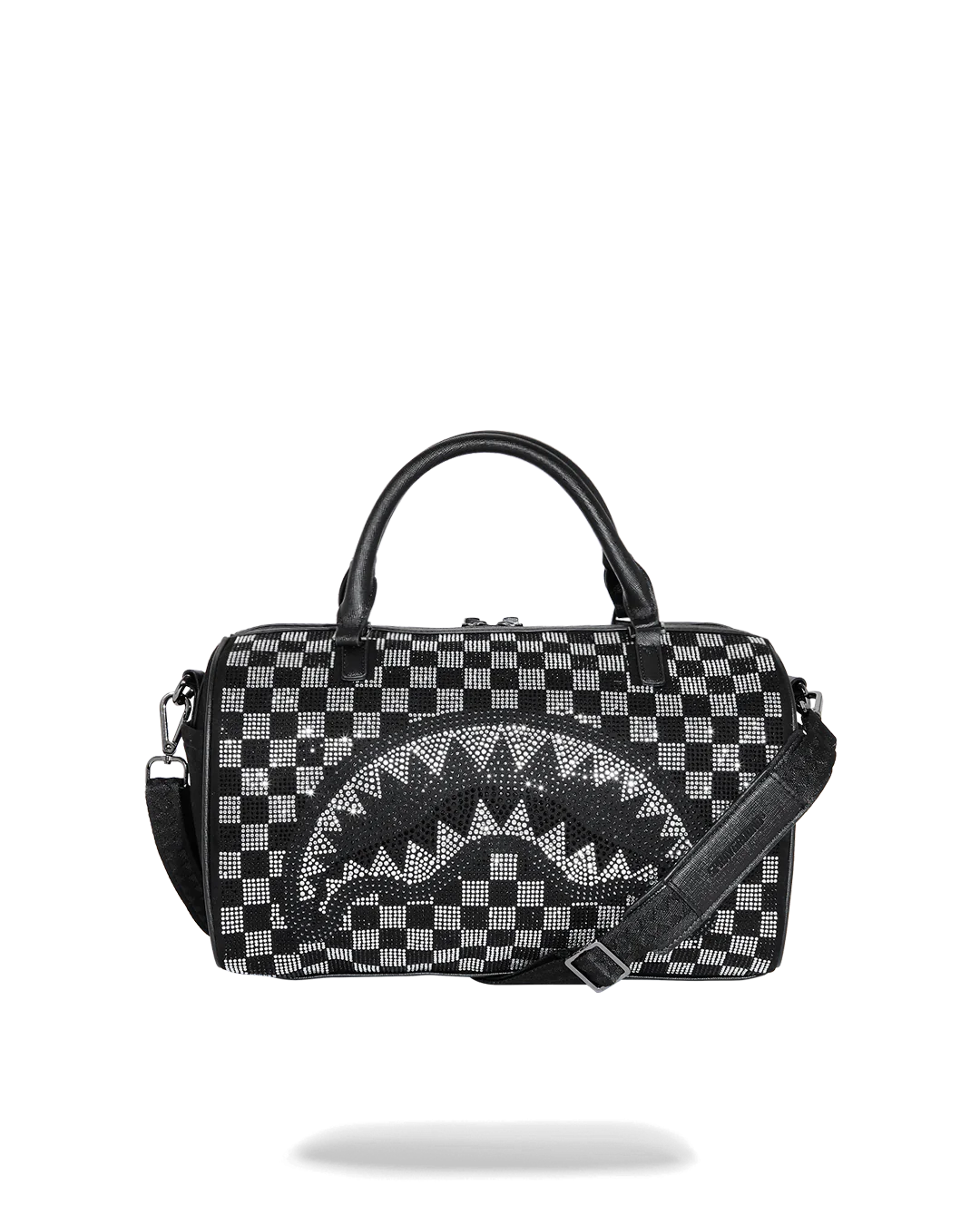 BORSA SPRAYGROUND TRINITY CHECKERED MINI DUFFLE NERO