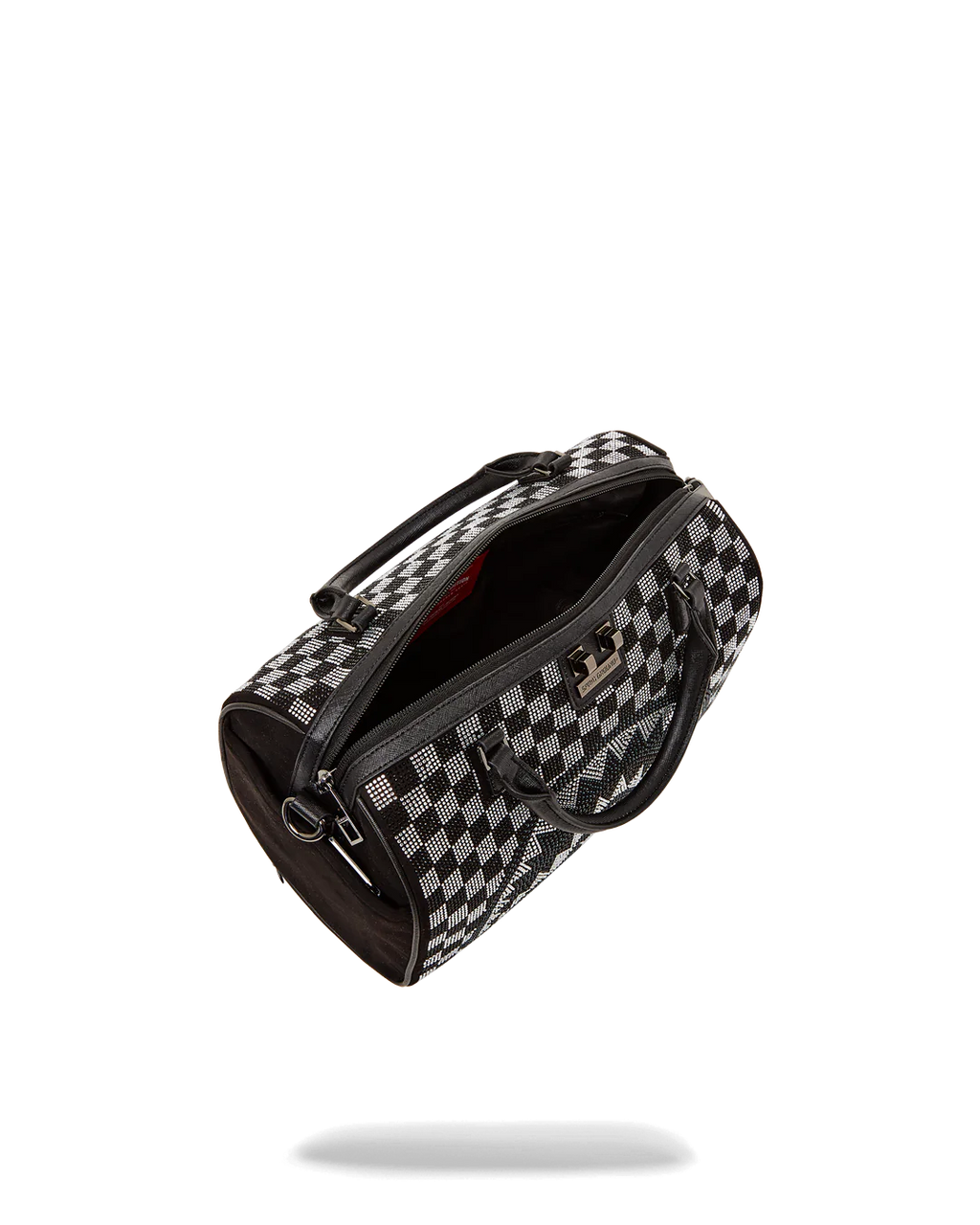 BORSA SPRAYGROUND TRINITY CHECKERED MINI DUFFLE NERO