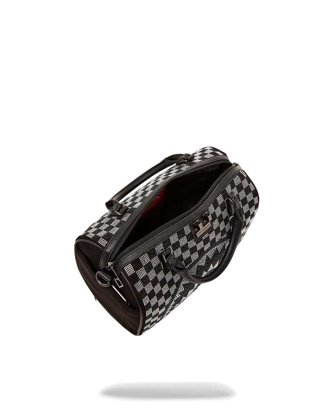 BORSA SPRAYGROUND TRINITY CHECKERED MINI DUFFLE NERO