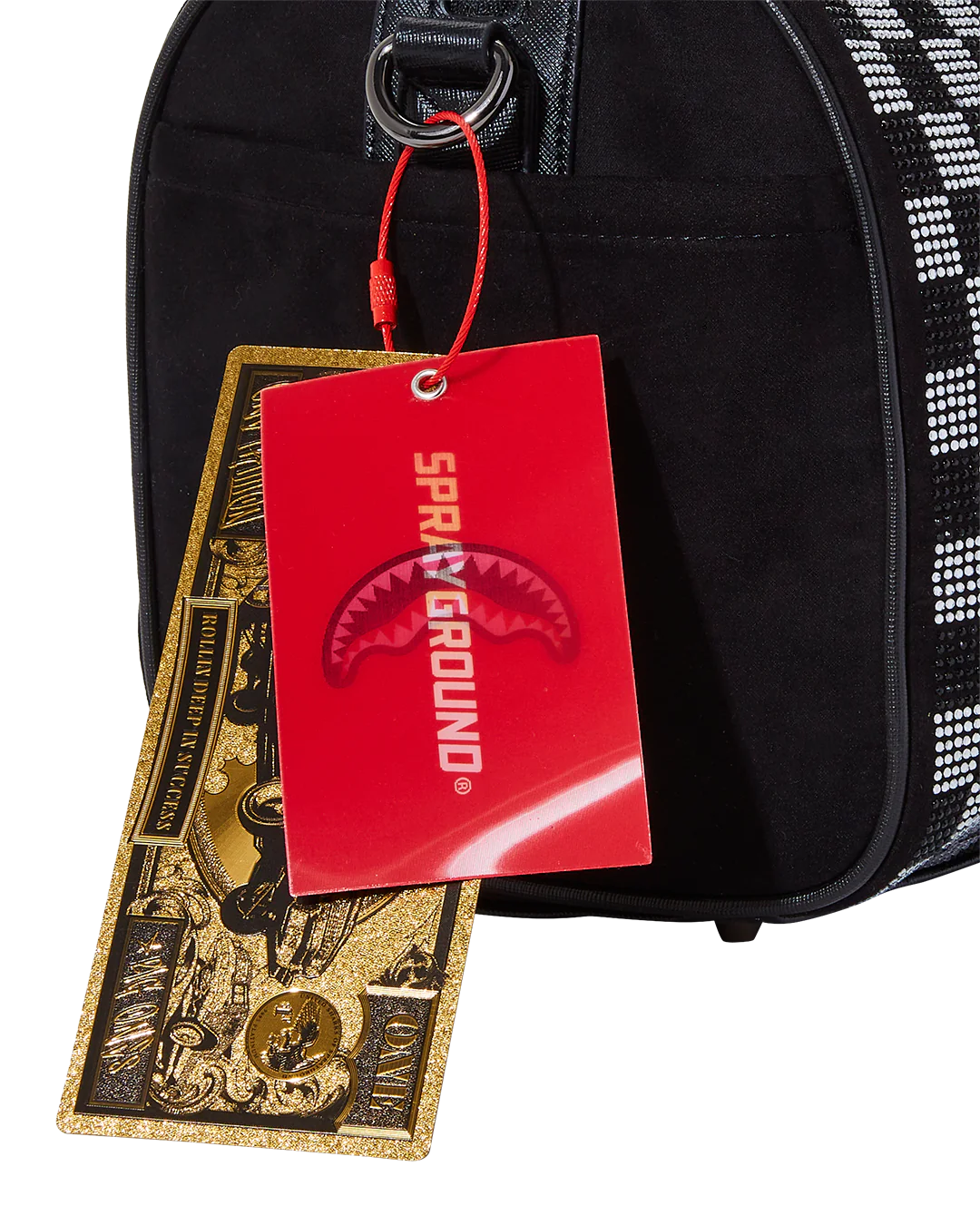BORSA SPRAYGROUND TRINITY CHECKERED MINI DUFFLE NERO