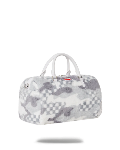 WHITE 3AM FUR MINI DUFFLE