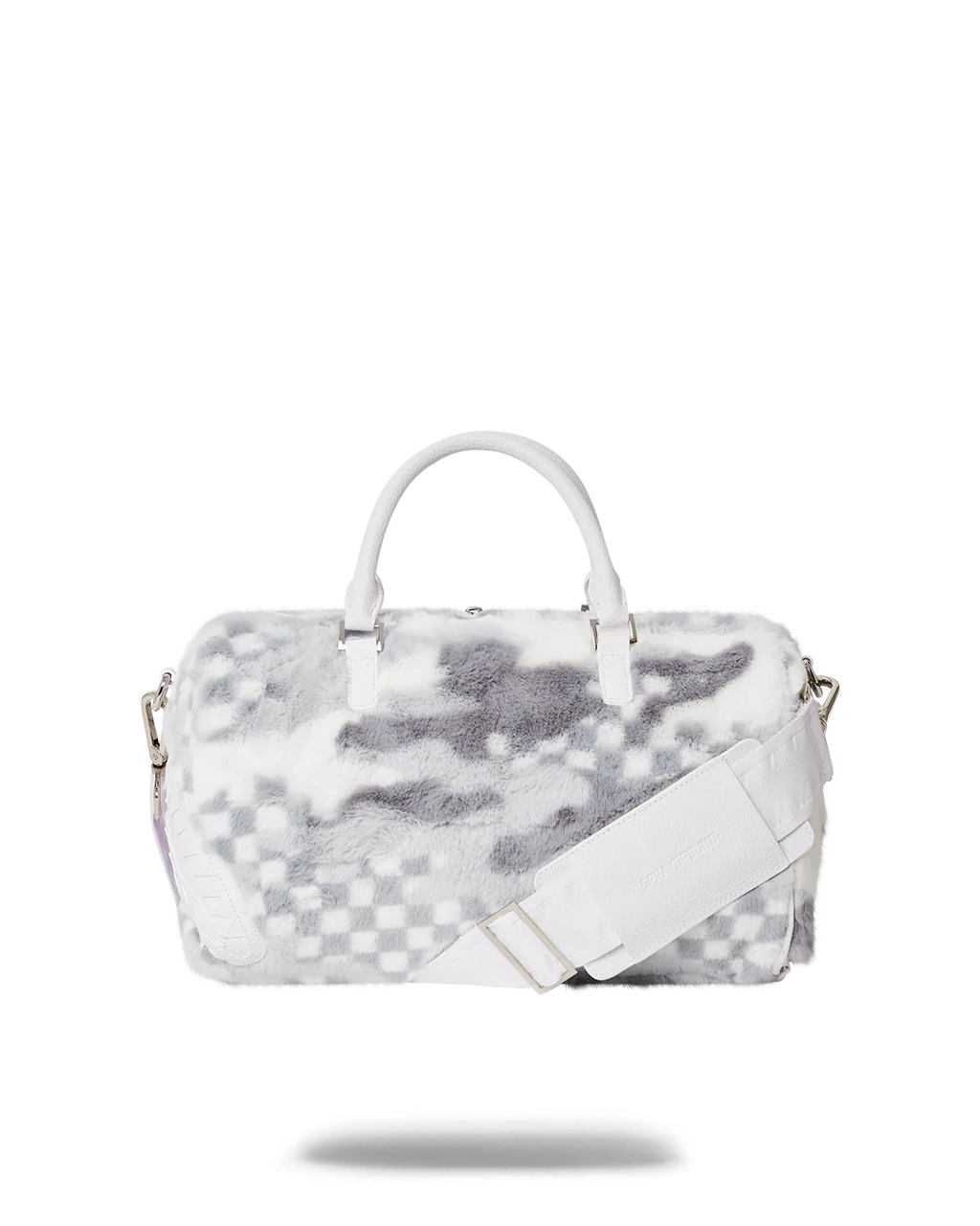 WHITE 3AM FUR MINI DUFFLE