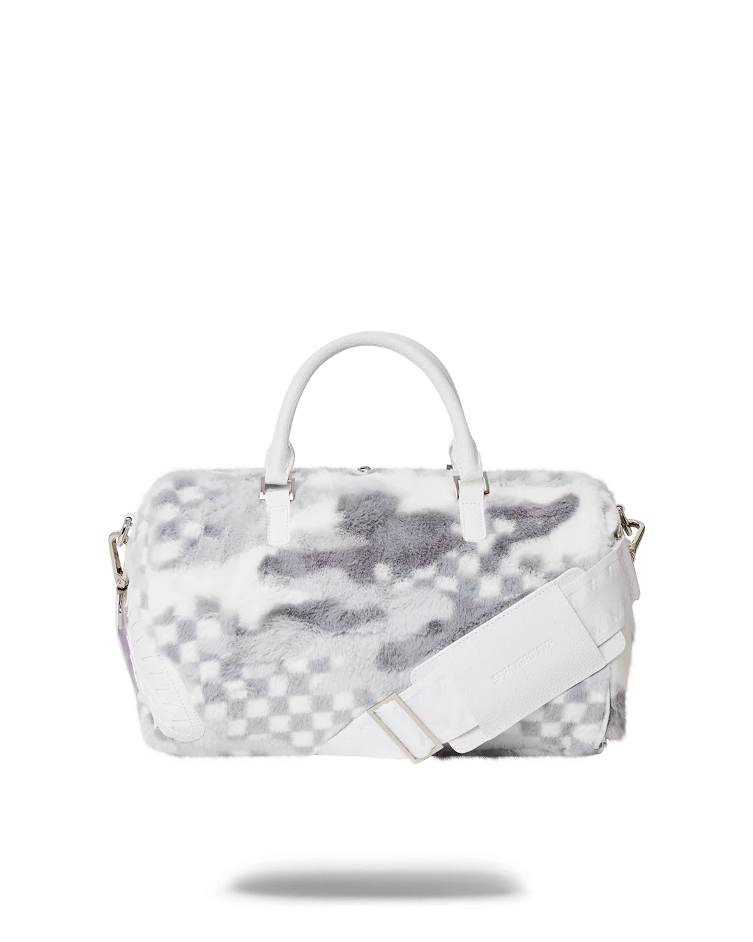 WHITE 3AM FUR MINI DUFFLE