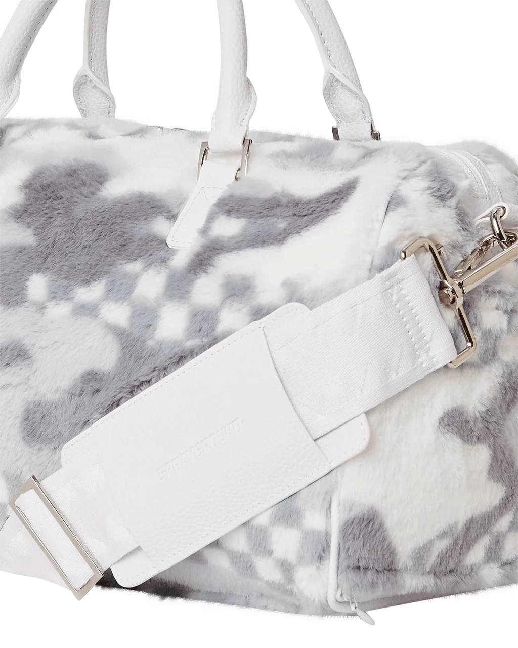 WHITE 3AM FUR MINI DUFFLE