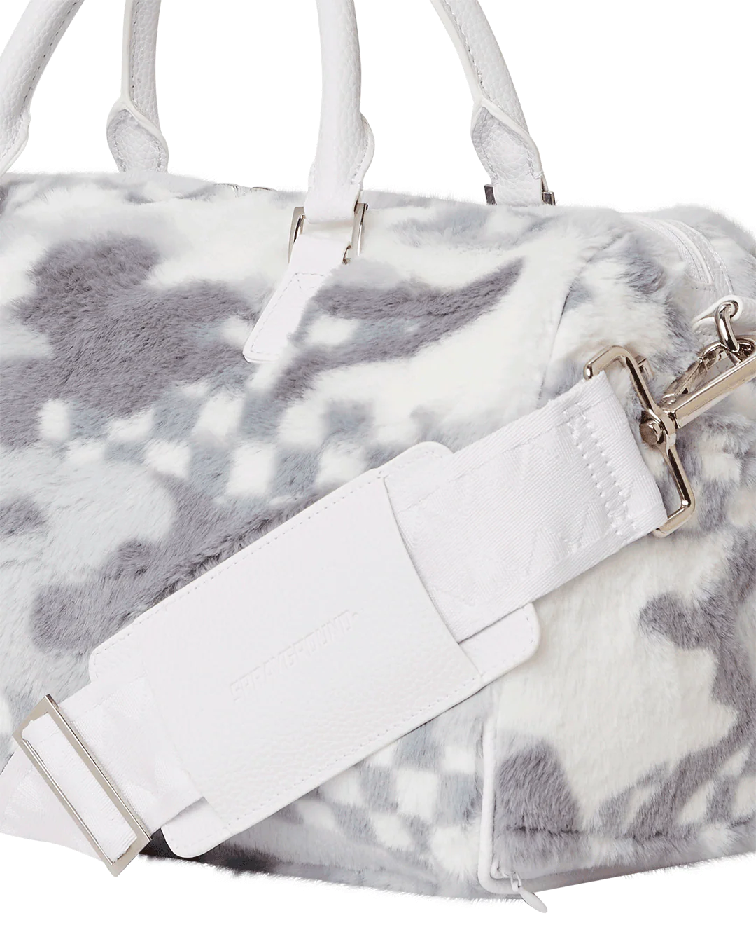 WHITE 3AM FUR MINI DUFFLE