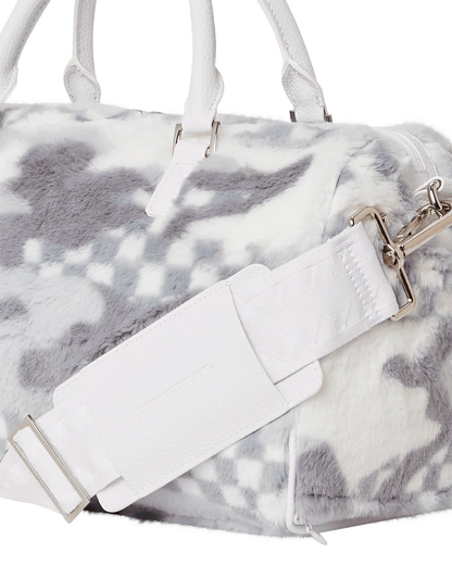 WHITE 3AM FUR MINI DUFFLE