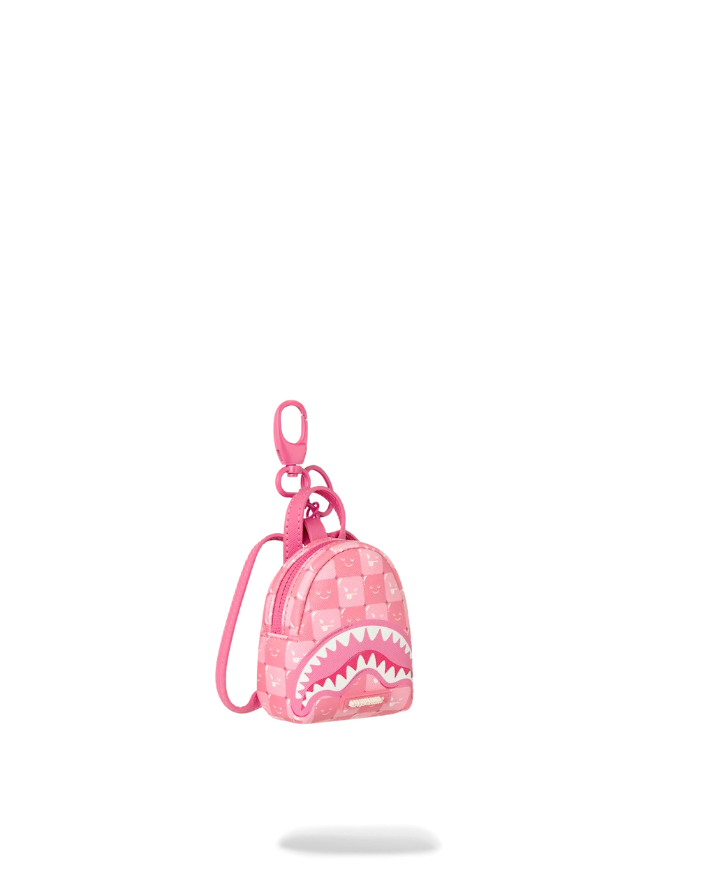 PINK NEW CHECK FACES BACKPACK KEYCHAIN