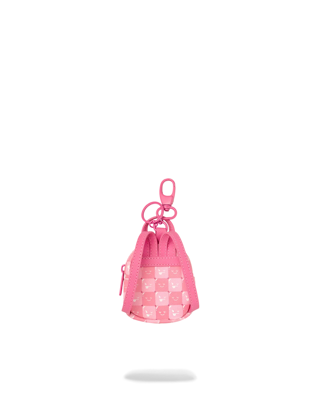 PINK NEW CHECK FACES BACKPACK KEYCHAIN