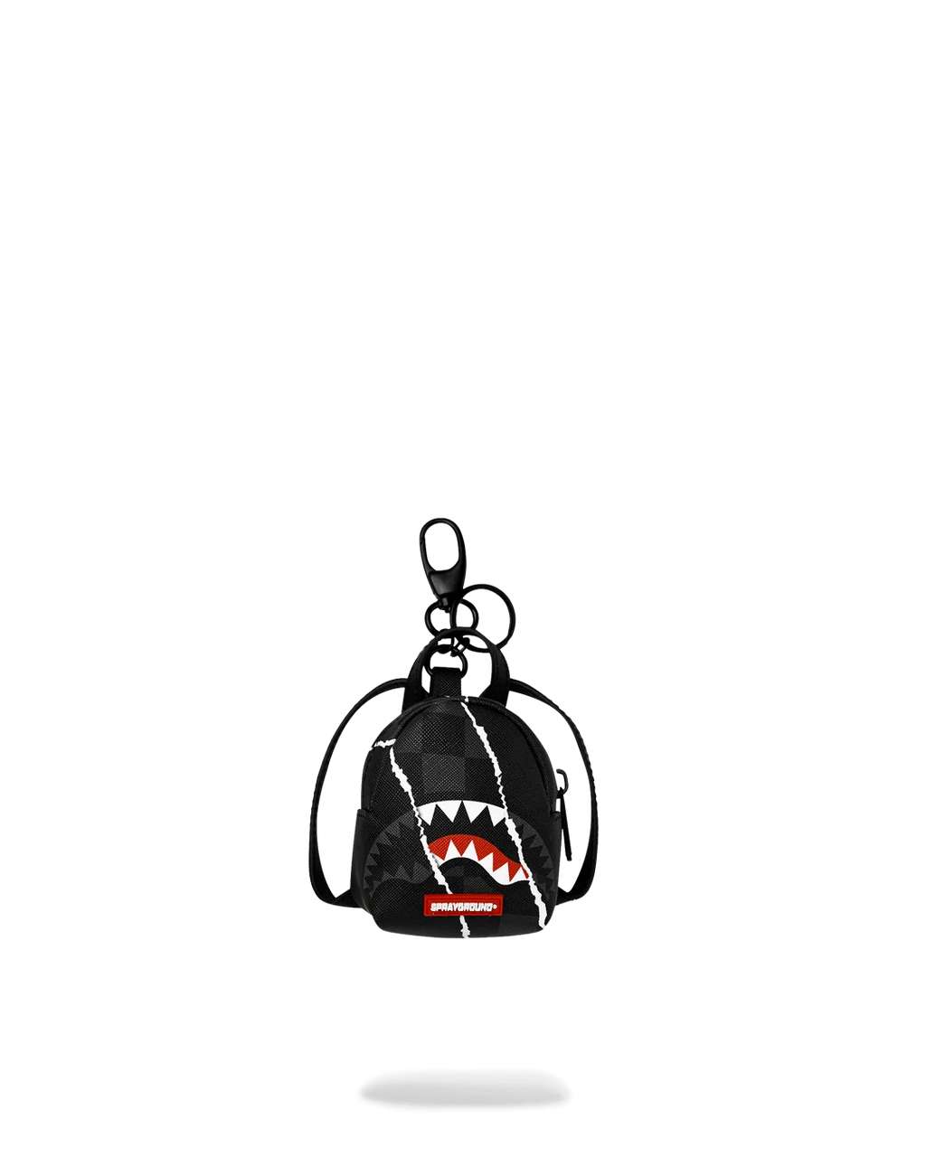 CENTER RIP REVEALING GRAY CHECK BKPBCK KEYCHAIN
