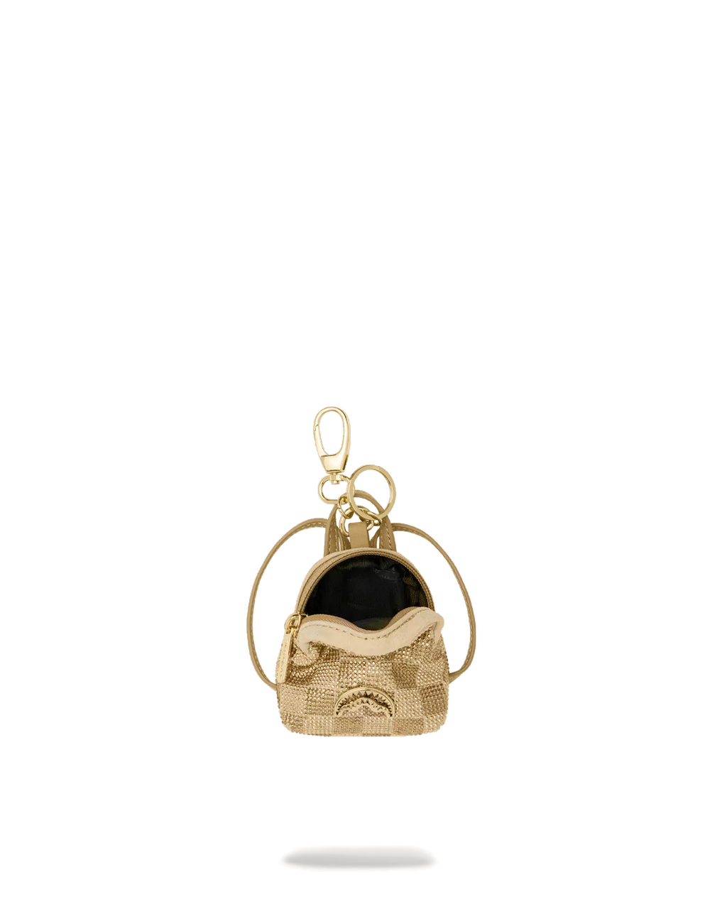 2 TONE GOLD TRINITY BACKPACK KEYCHAIN