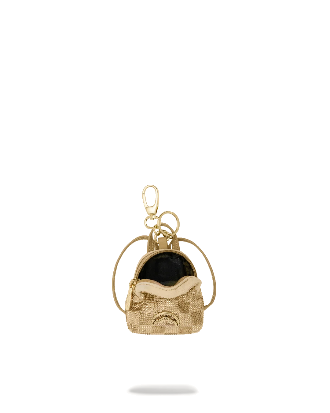 2 TONE GOLD TRINITY BACKPACK KEYCHAIN
