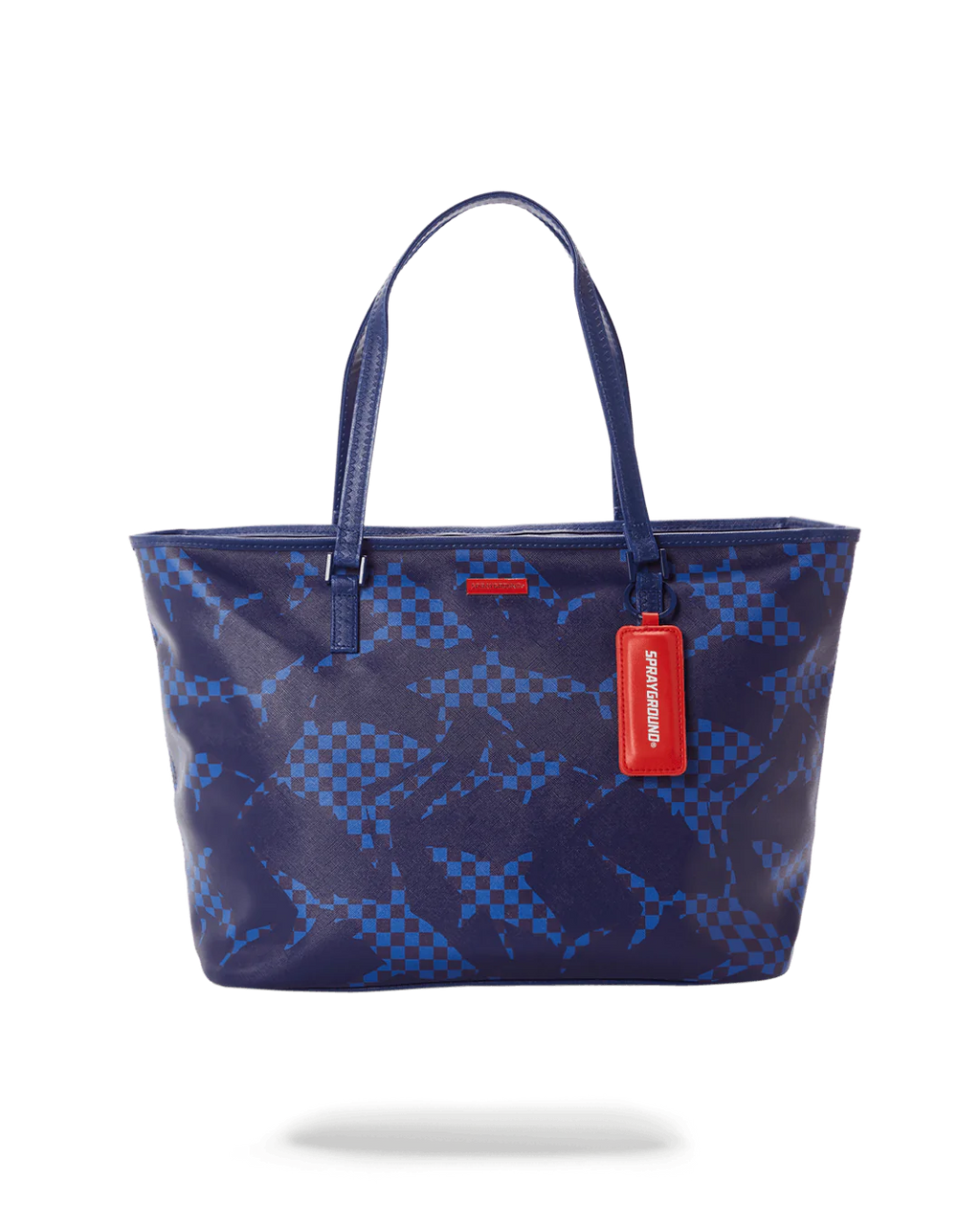 CAMO BLUE SHARK PATTERN TOTE