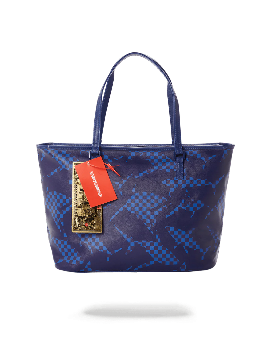 CAMO BLUE SHARK PATTERN TOTE