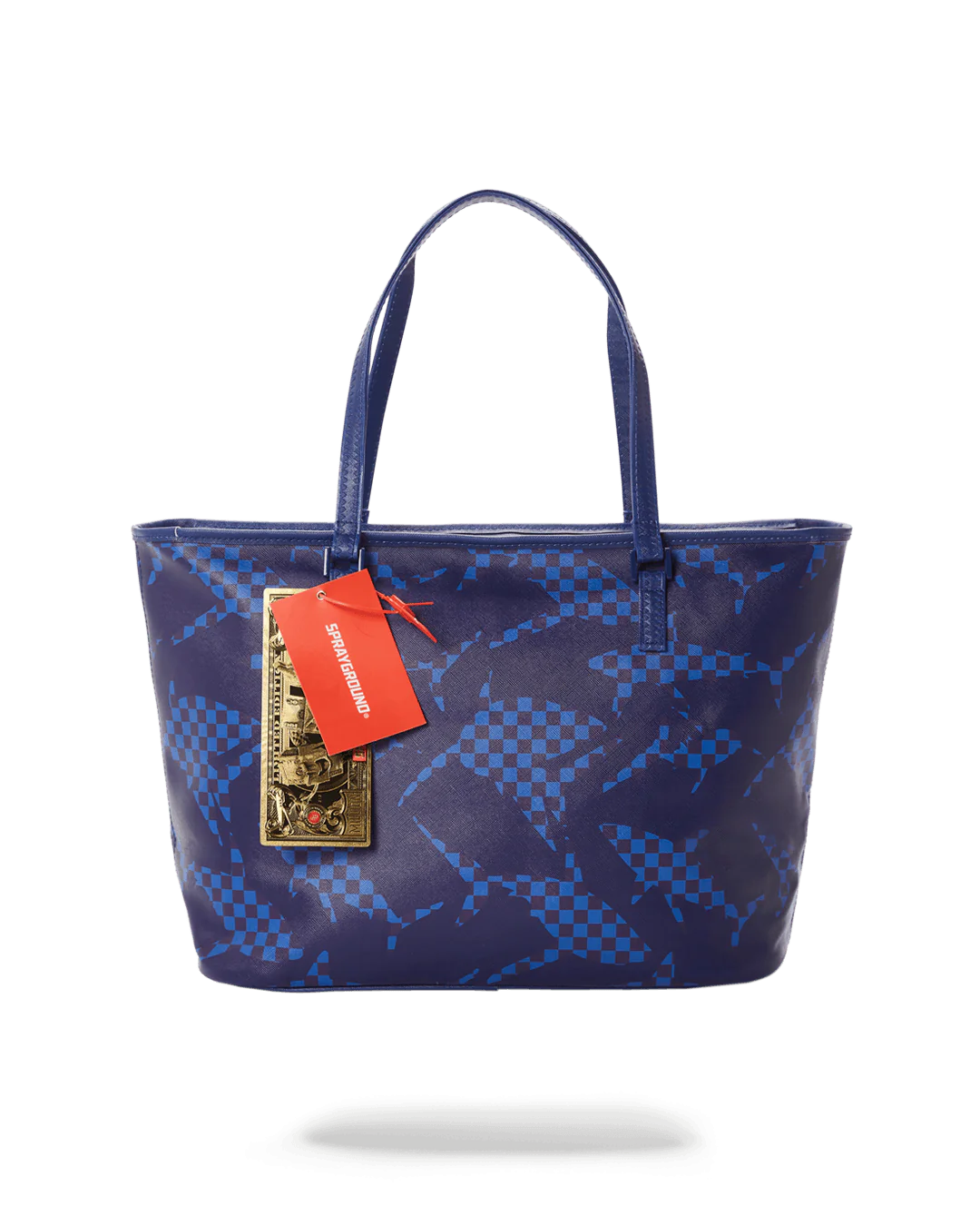CAMO BLUE SHARK PATTERN TOTE