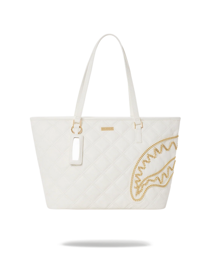 RIVIERA WHITE GOLD TOTE