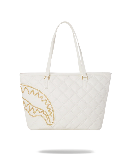 RIVIERA WHITE GOLD TOTE