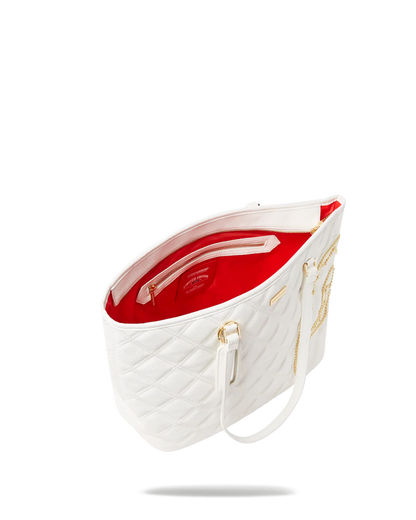 RIVIERA WHITE GOLD TOTE