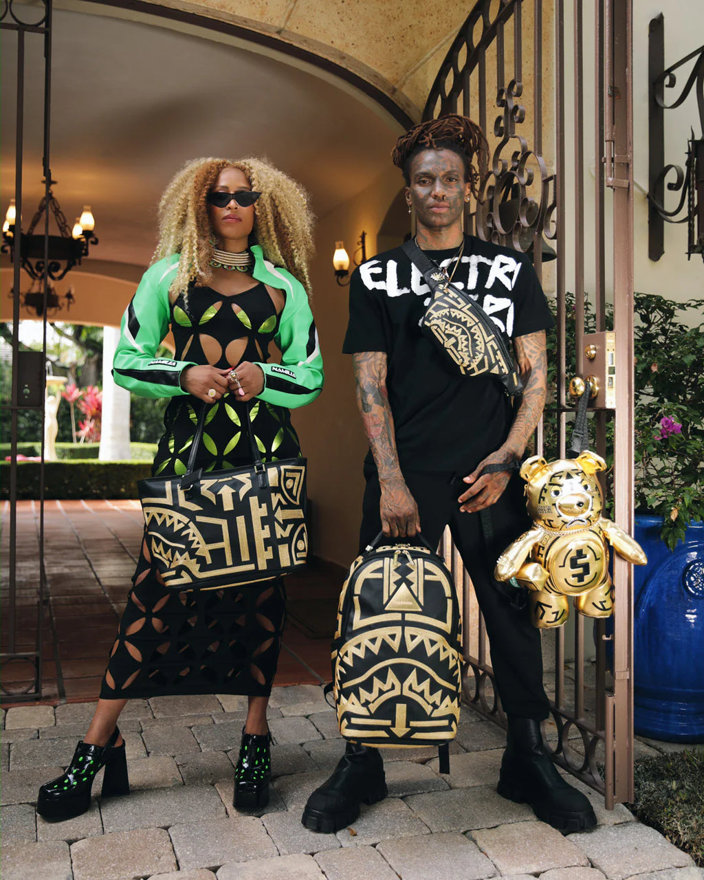 AI TRIBAL GOLD TOTE