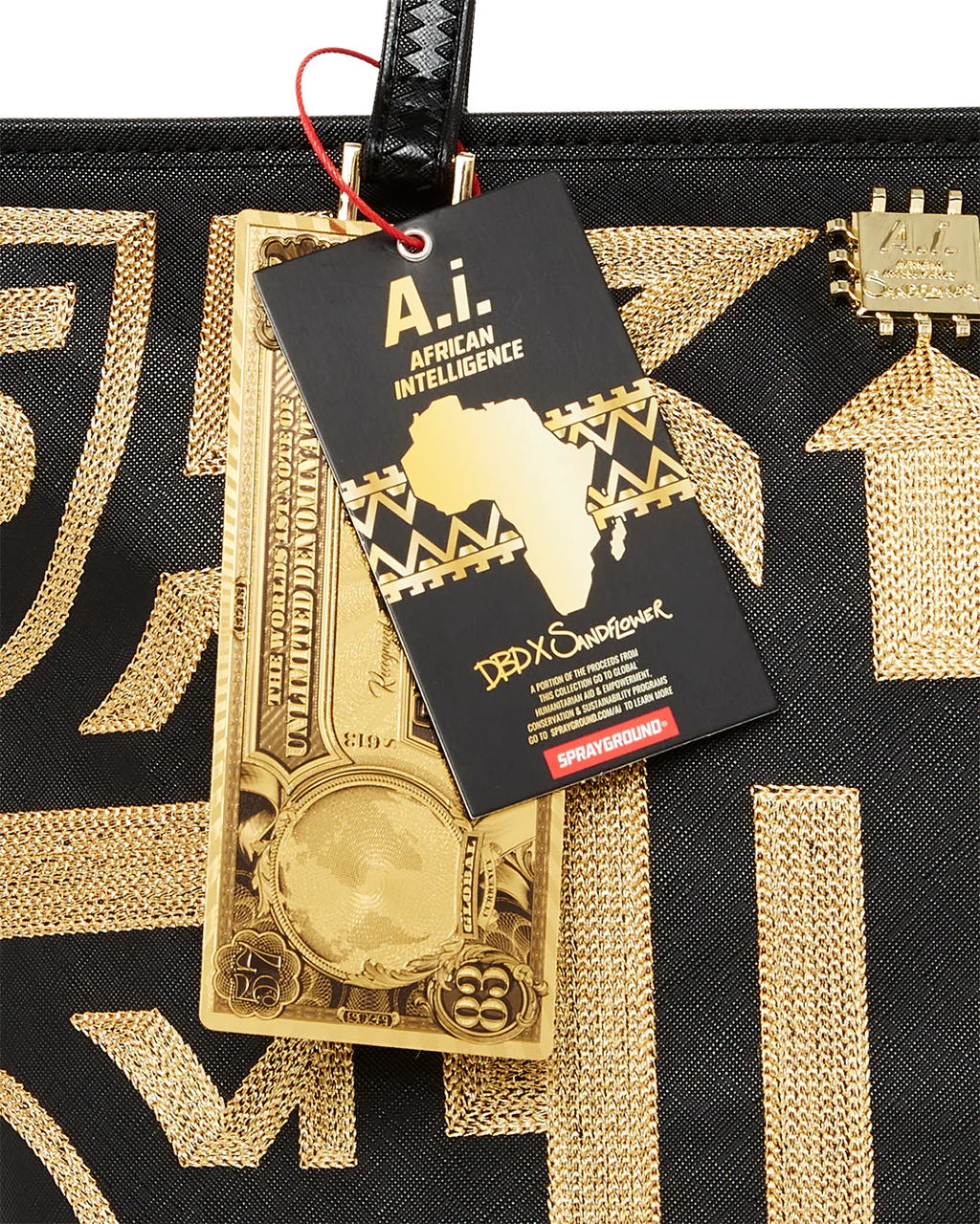 AI TRIBAL GOLD TOTE