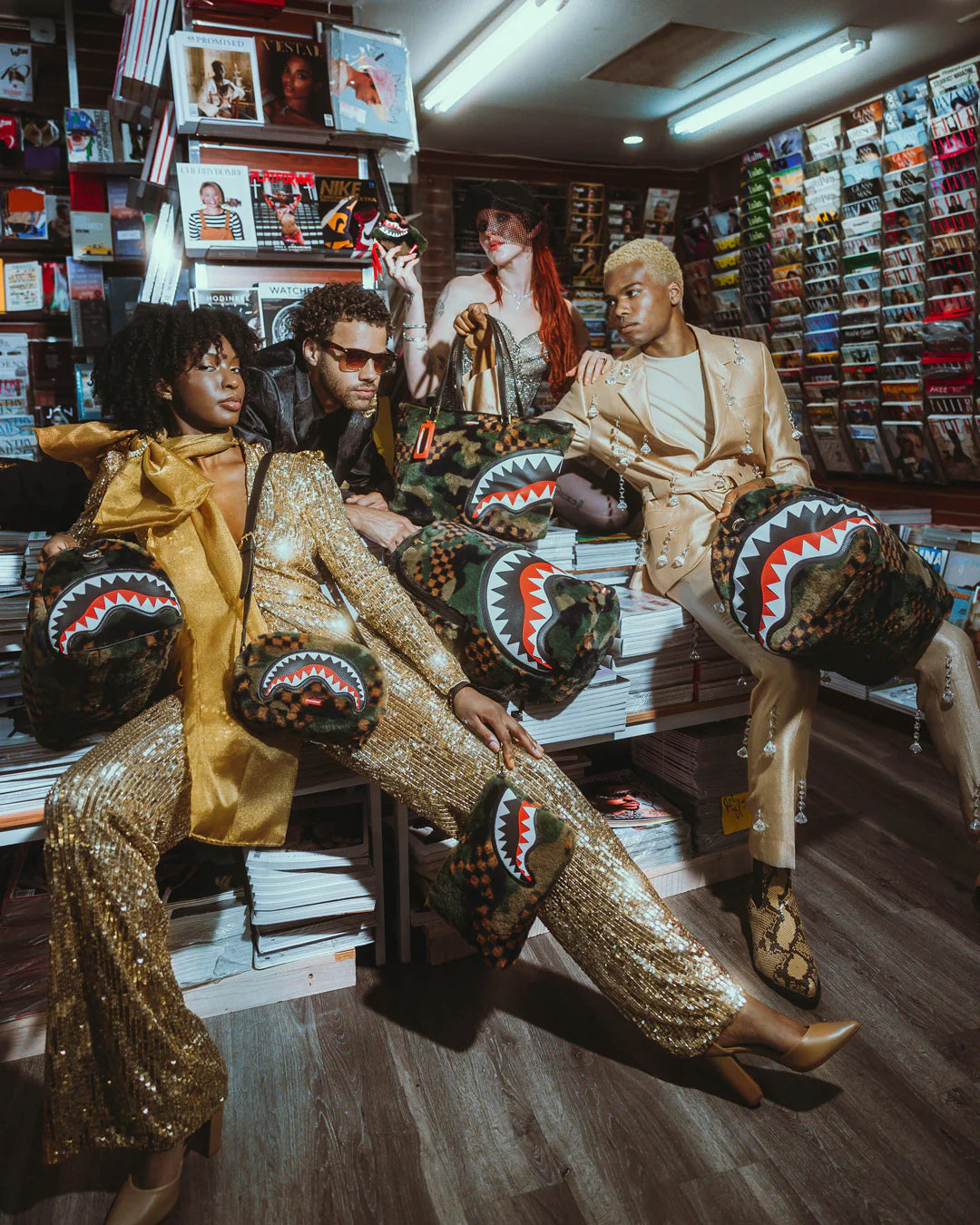 Borsa Sprayground GREEN 3AM FUR TOTE Verde