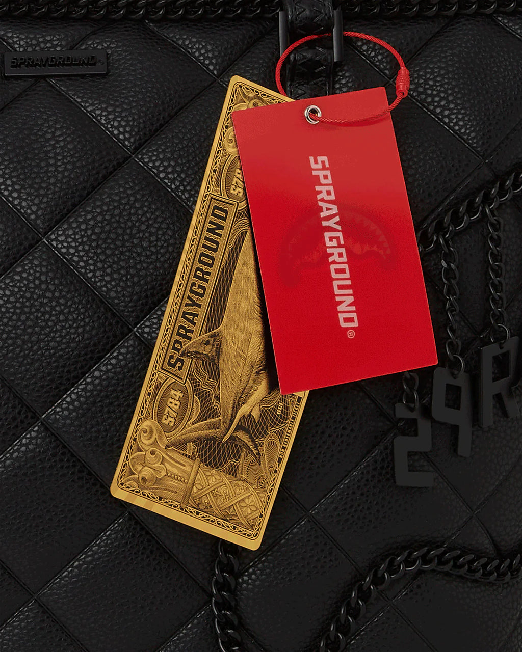 BORSA SPRAYGROUND QUILT WITH 1 LINE STITCH TOTE NERO