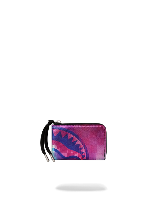 PORTAFOGLIO CON PORTAMONETE SPRAYGROUND TYE CHECK WALLET VIOLA