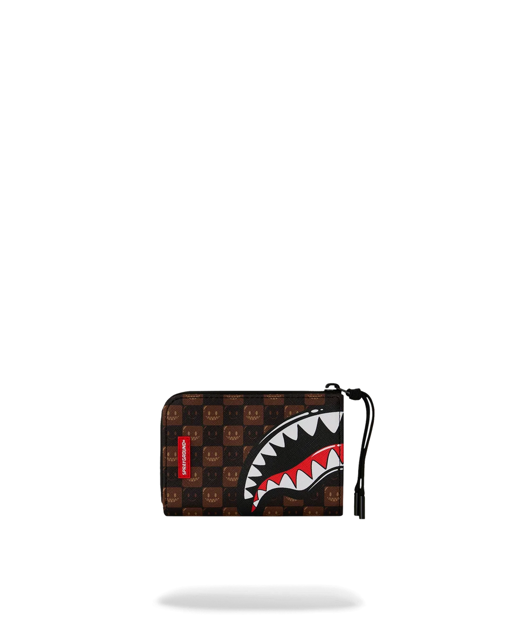 SHARKS IN PARIS WTF BUBBLE BROWN CHECK WALLET