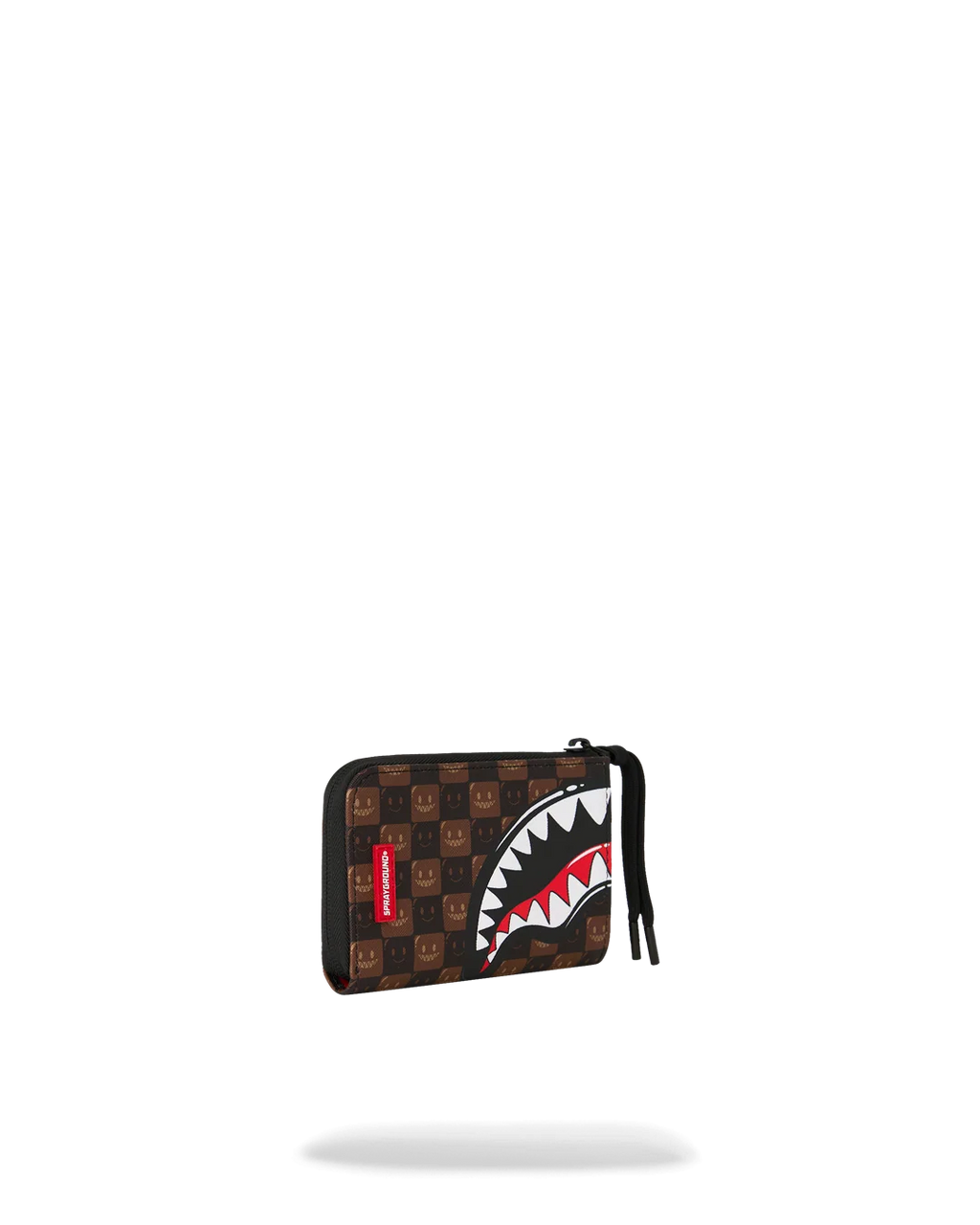 SHARKS IN PARIS WTF BUBBLE BROWN CHECK WALLET