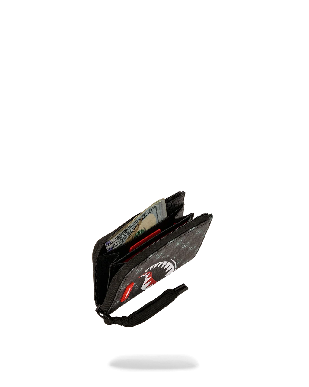 SHARKS IN PARIS WTF BUBBLY BLACK CHECK WALLET