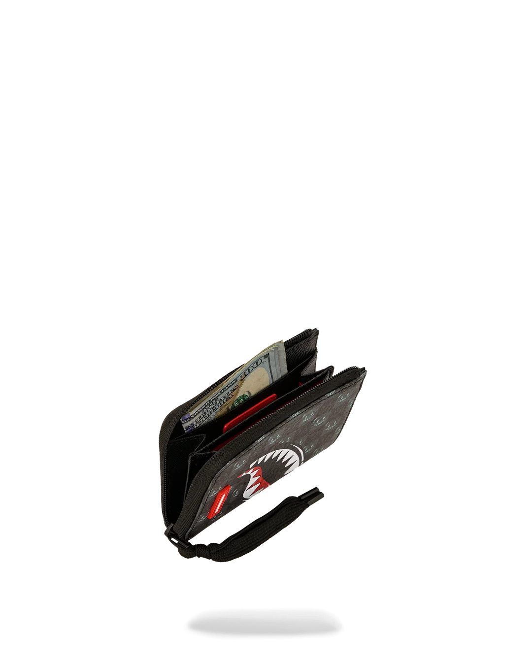 SHARKS IN PARIS WTF BUBBLY BLACK CHECK WALLET