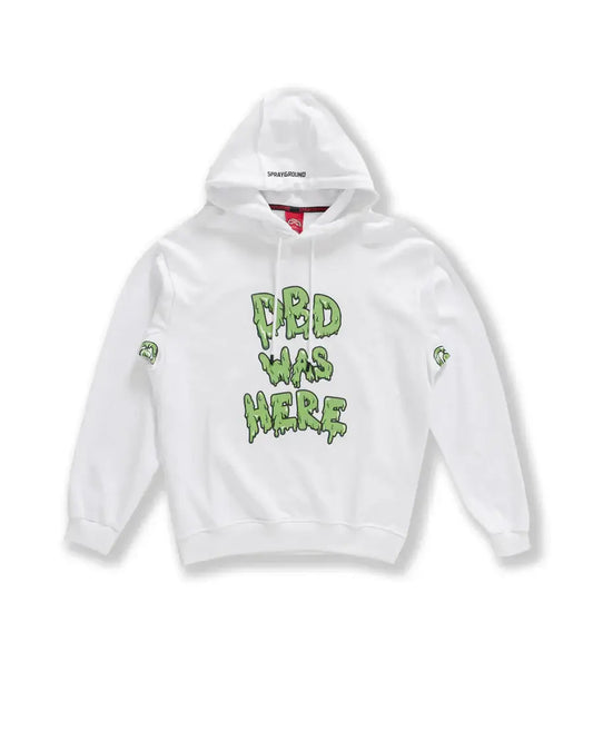 FELPA CON CAPPUCCIO SPRAYGROUND DBD WAS HERE HOODIE BIANCO