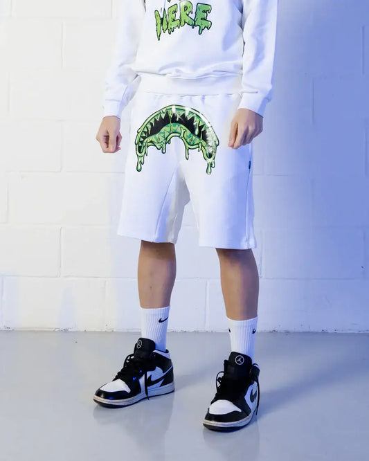 BERMUDA SPRAYGROUND DBD WAS HERE SHORTS BIANCO