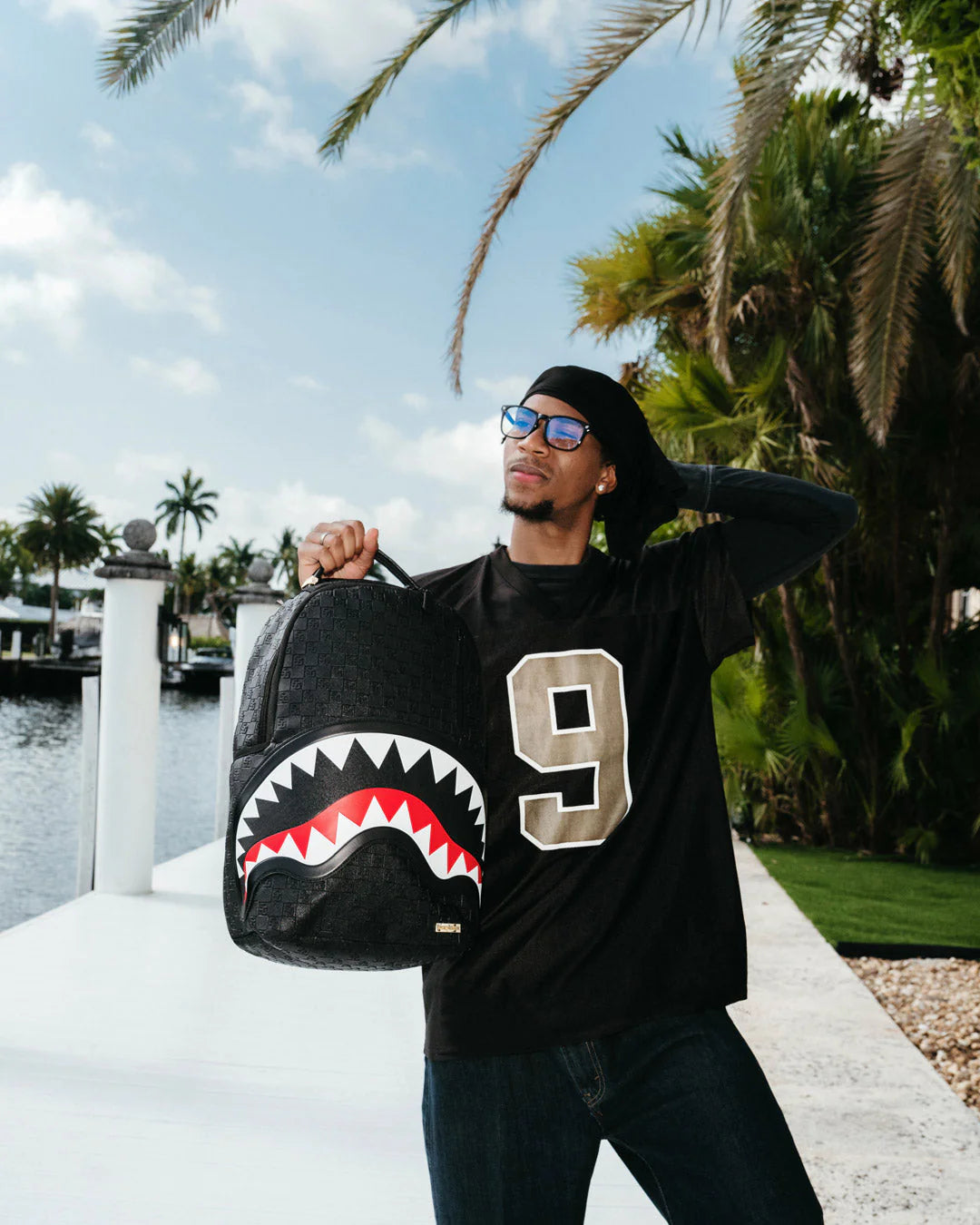 BLACK OUT SHARKS IN PARIS DLXSV BACKPACK